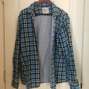 American Eagle men’s blue/green flannel